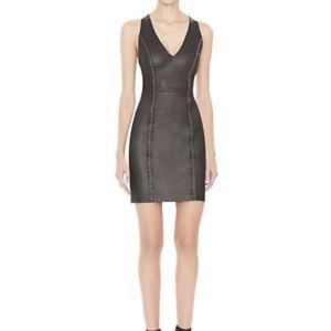 Alice & Olivia Leather Dress with Chain Detail